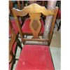 Image 6 : Antique Wood Velvet Cushioned Chairs
