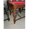Image 7 : Antique Wood Velvet Cushioned Chairs