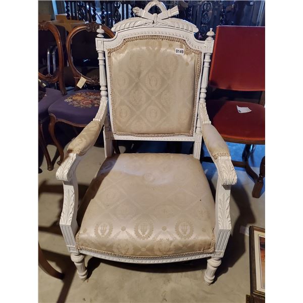 Antique Victorian Wood Armchair