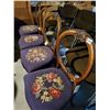 Image 2 : Antique Needpoint Balloon Back Chair Set