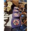 Image 4 : Antique Needpoint Balloon Back Chair Set