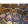 Image 5 : Antique Needpoint Balloon Back Chair Set