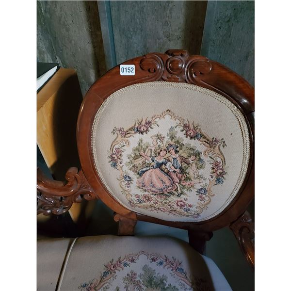 Victorian Camel Back Love Seat