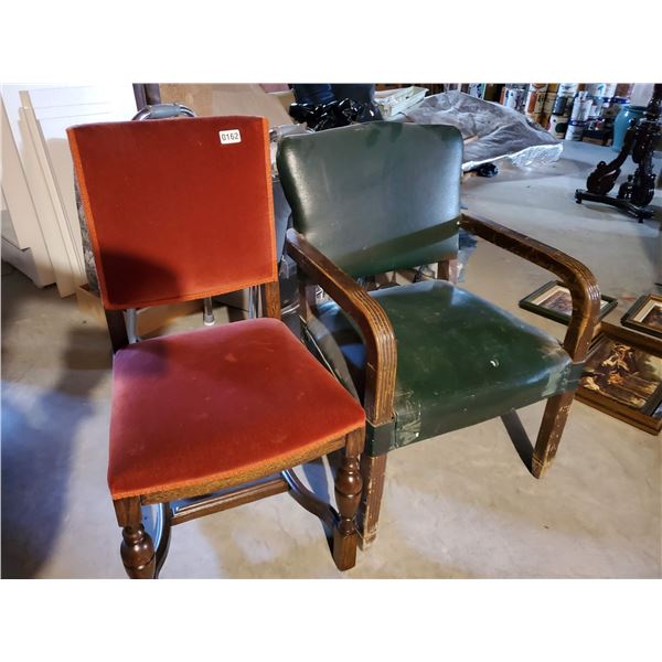 Antique Bankers Chair Pair