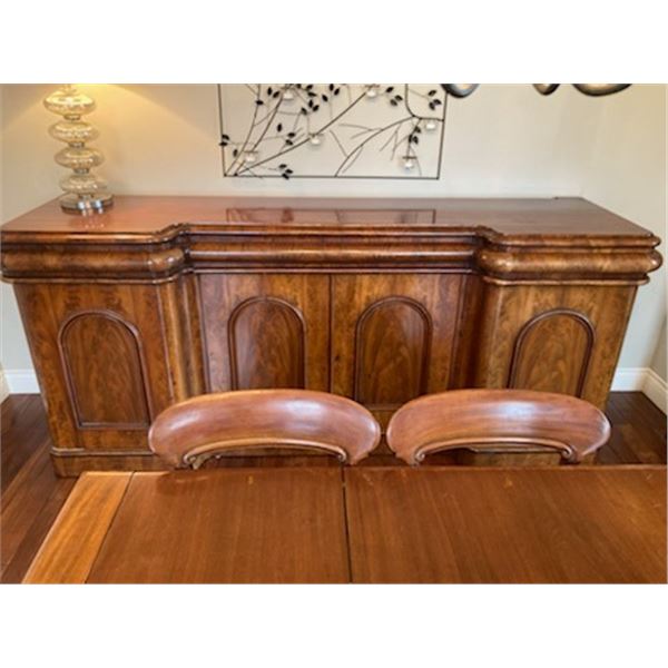 Victorian Mahogany Breakfront Sideboard 92 x 25 x 45