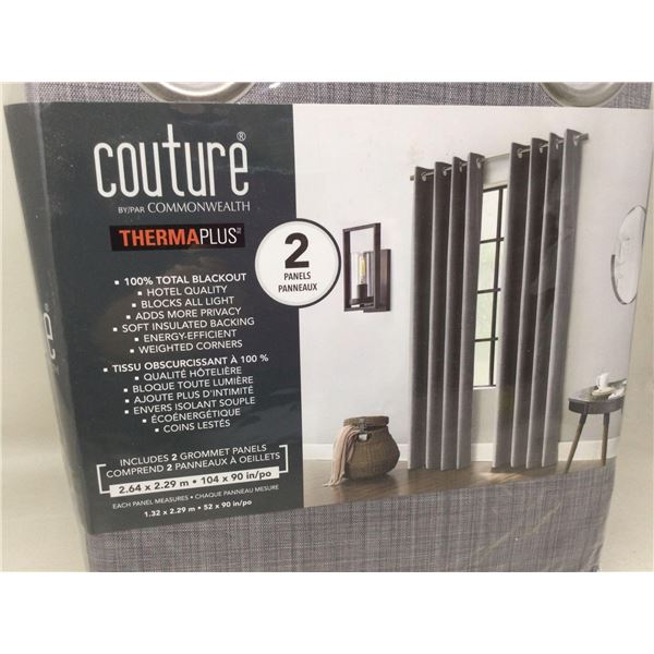 Thermaplus Total Blackout Curtain Panels (2- 104 in x 90 in)