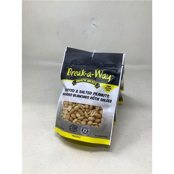 Break-a-Way Roasted & Salted Peanuts (6 x 140g)