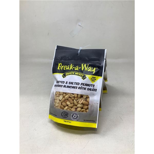 Break-a-Way Roasted & Salted Peanuts (6 x 140g)