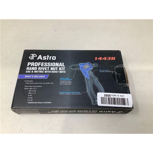 Astro Professional Hand Rivet Nut Kit 1443B