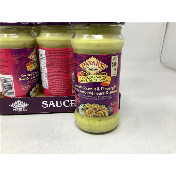 Pataks Cooking Sauce-Creamy Coconut & Pineapple (6 x 320ml)