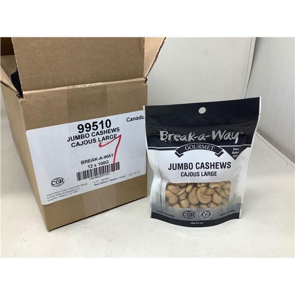 Break-a-Way Jumbo Cashews (12 x 100g)