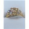 Image 3 : Ladies 14K GP Citrine Solitaire style gemstone ring - size 6.5