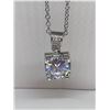 Image 1 : Ladies NEW Silver 1.0 Carat Solitaire Pendant and chain Set