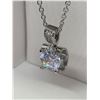 Image 3 : Ladies NEW Silver 1.0 Carat Solitaire Pendant and chain Set