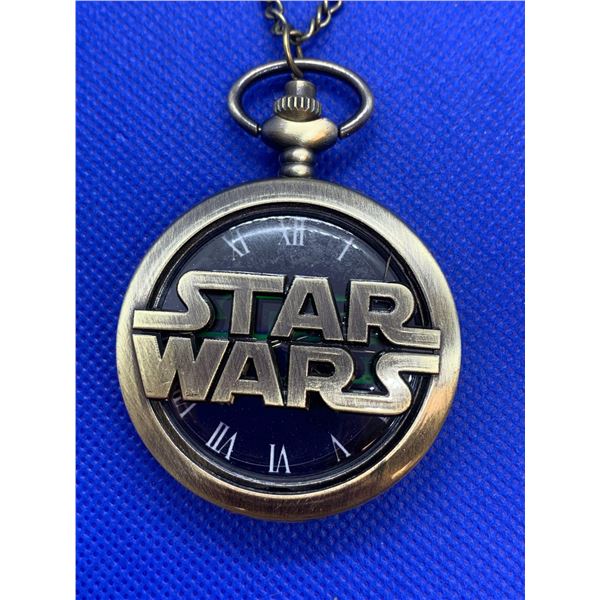 NEW Quartz Collector Vintage Style Star Wars pocket watch with chain.