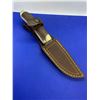 Image 1 : NEW Ruko Fixed Blade Knife with wood style handles and leather sheath