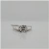 Image 1 : 10K White Gold Diamond(0.95Ct,I2,G) Ring (~Size 6) (~weight 2.56g), Made in Canada, Appraised Retail