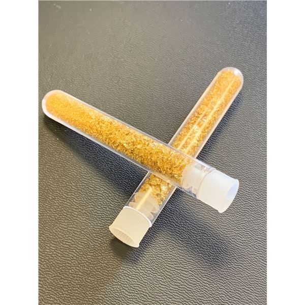 LOT of 2 Large Vials of Golden Flaking