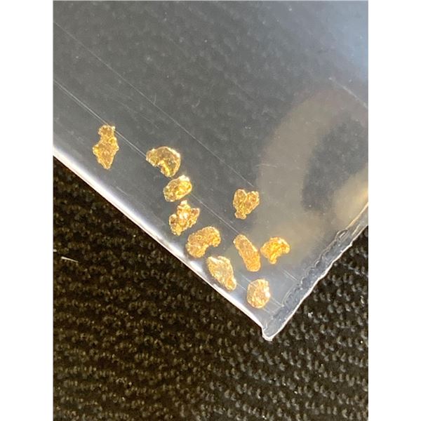 10- pieces Pure Alaska Natural Gold Nuggets  .5-1mm