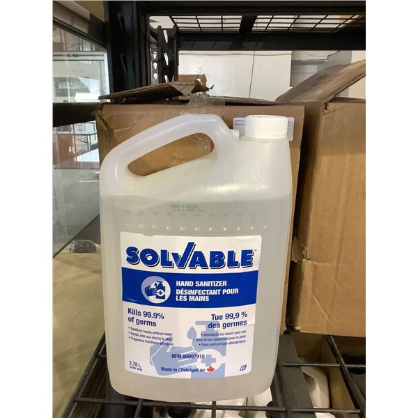 Lot of 2 x 3.78L Solvable Hand Sanitizer