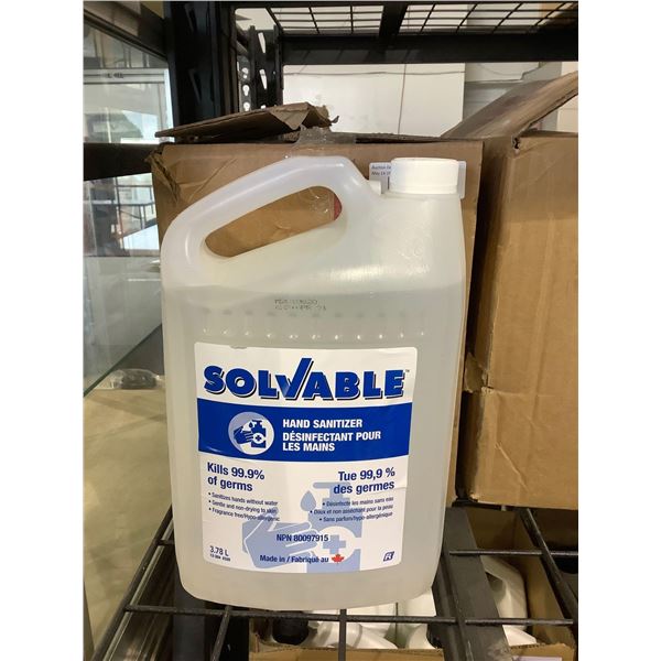 Lot of 2 x 3.78L Solvable Hand Sanitizer