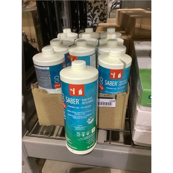 Case of Saber General Vert 2 Go Disinfectant (12 x 1L)
