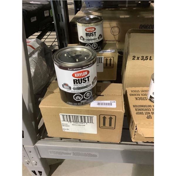 Case of Krylon Rust Protector Flat Brown Enamel (2 x 946mL)