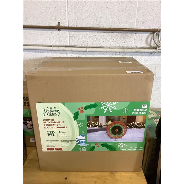 Holiday Living 22in LED Lighted Red Ornament