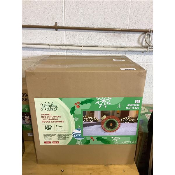 Holiday Living 22in LED Lighted Red Ornament