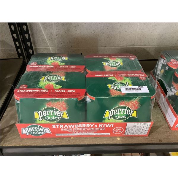 Case of Perrier Strawberry and Kiwi Sparkling Beverage (4 x 6 x 330mL)