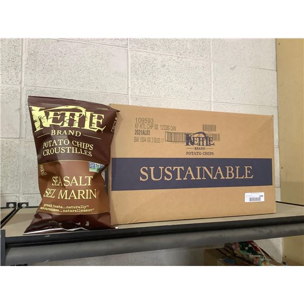 Case of Kettle Brand Sea Salt Potato Chips (12 x 220g)