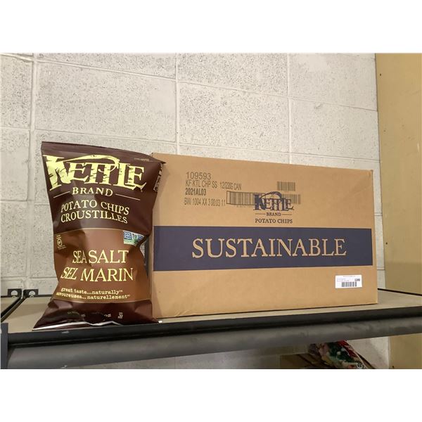 Case of Kettle Brand Sea Salt Potato Chips (12 x 220g)