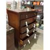 Image 2 : 6-Drawer Tall Wooden Dresser (19in L x 36in W x 51in H) (Top Two Drawers are Stuck)