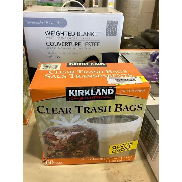 Kirkland 60 Clear Trash Bags
