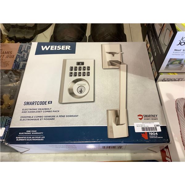 Weiser Smartcode Electronic Deadbolt and Handleset Combo Pack
