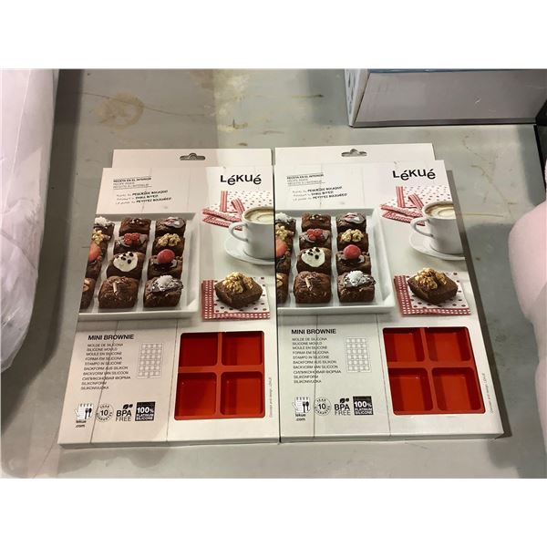 Lekue Mini Brownie Silicone Mould Lot of 2