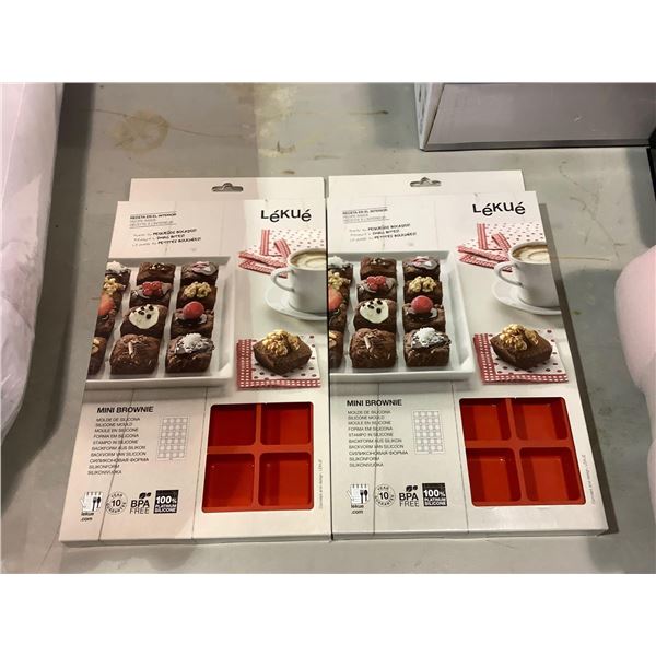 Lekue Mini Brownie Silicone Mould Lot of 2