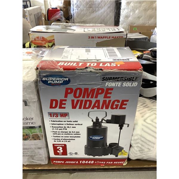 Superior 1/3 HP Submersible Pump