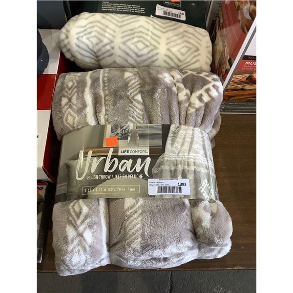 Life Comfort Urban Plush Throw Blanket (60in x 70in)