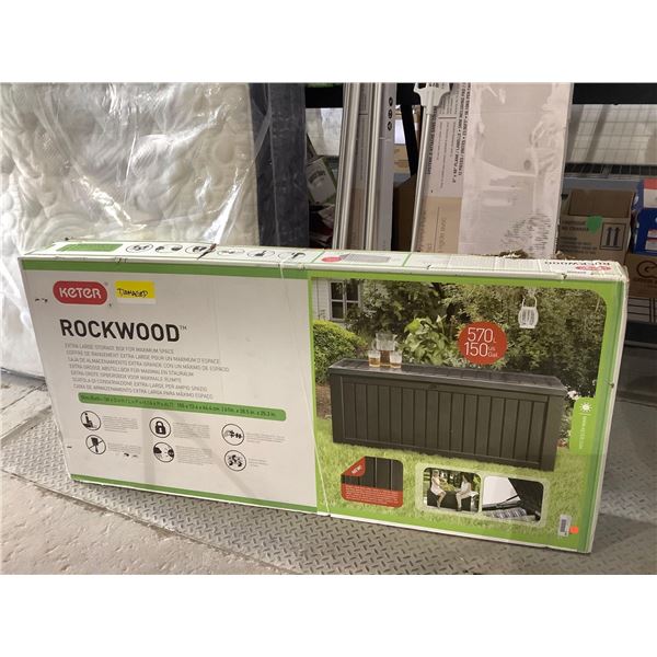 Keter Rockwood Extra Large Storage Box (61in x 28.5in x 25.3in) (Damaged)