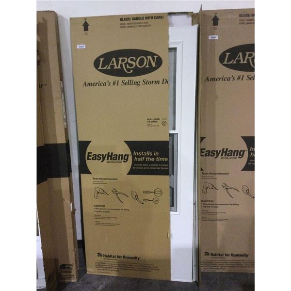 Larson Storm Door (Fits 35 7/8in to 36 3/8in x 80 to 81in H) - Model: 590-08 (Missing Hardware)
