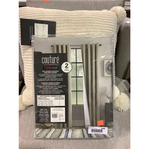 Couture ThermaPlus Blackout Insulated Curtain Panel - Taupe (104in x 90in)