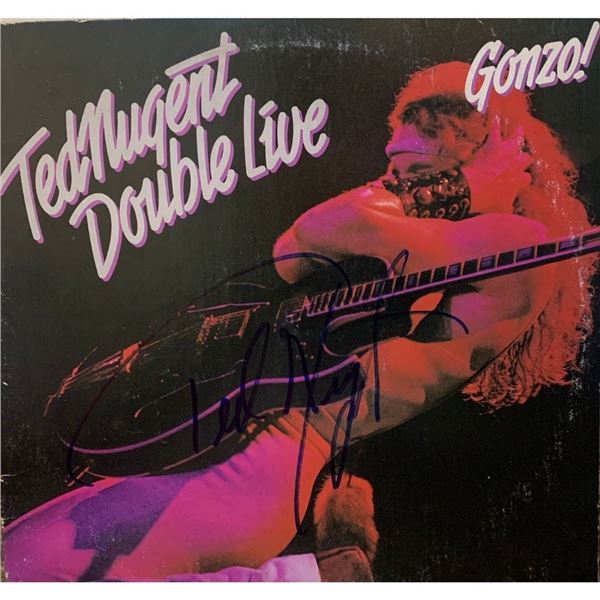 Signed Ted Nugent Douple Live Album Cover