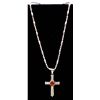 Image 1 : Native American Sterling Bead Necklace w/ Cross