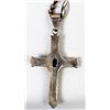 Image 7 : Native American Sterling Bead Necklace w/ Cross