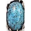Image 2 : Navajo Sterling Persian Turquoise Ring, Size 9.5