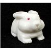 Image 1 : Zuni White Marble Rabbit Fetish by C. Yamutewa