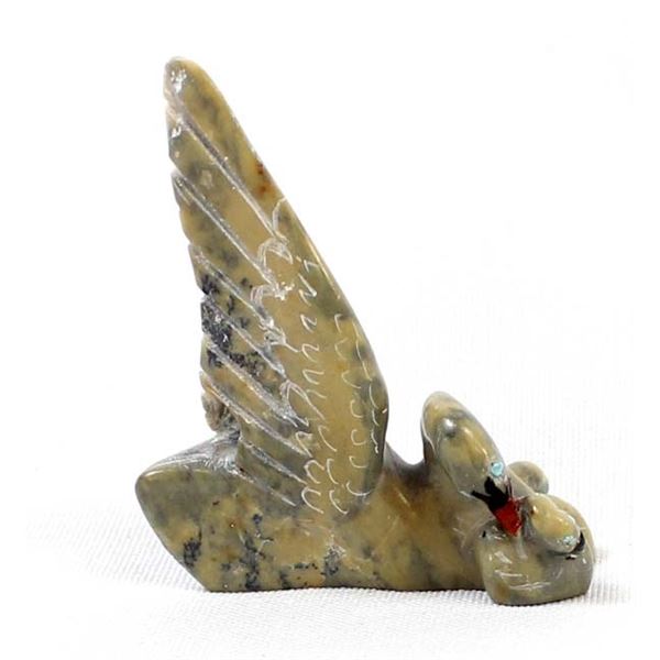 Zuni Serpentine Swan Fetish by Herbert Pincion