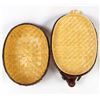 Image 10 : Hand-Woven Wicker Rattan Ram Shaped Lidded Basket