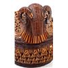 Image 2 : Hand-Woven Wicker Rattan Ram Shaped Lidded Basket